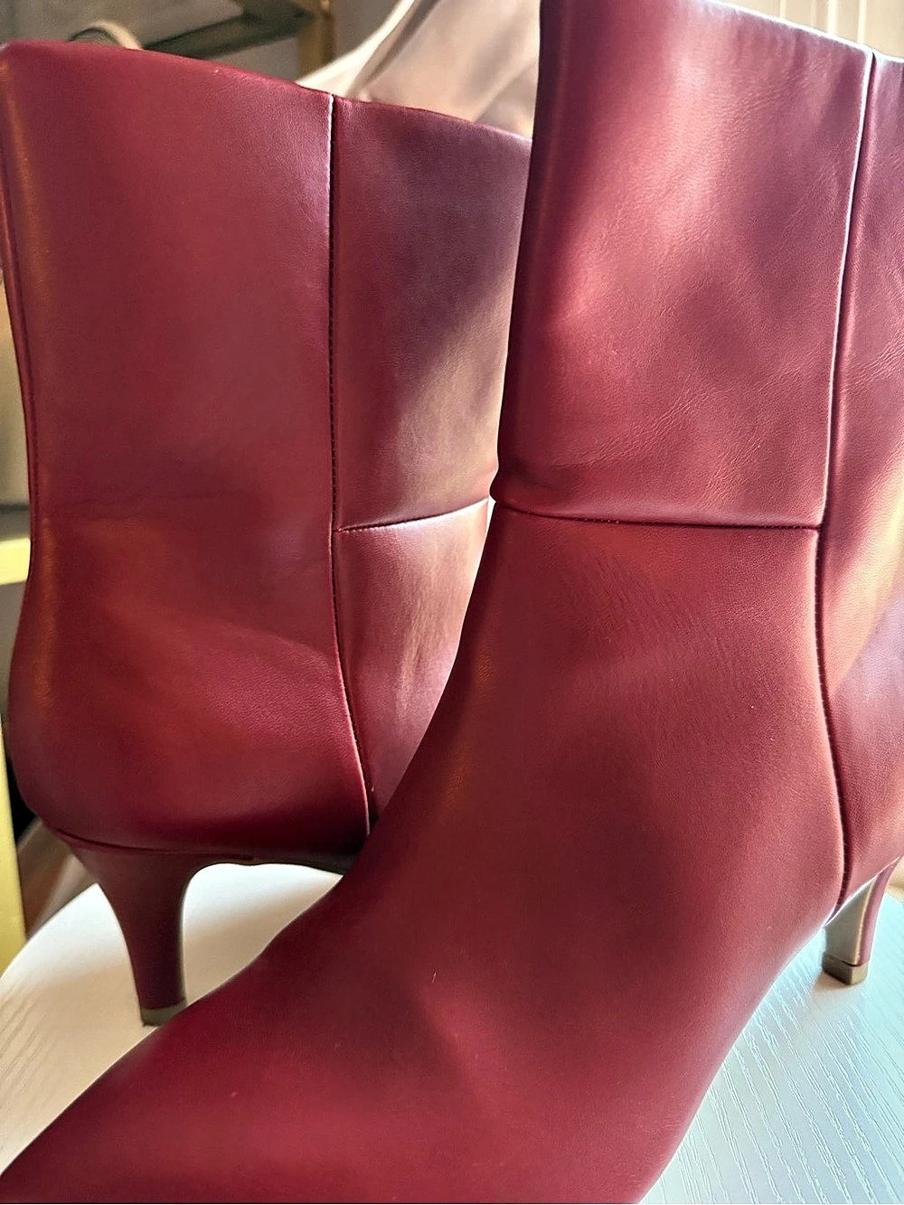 Dolce Vita Red Leather Pointed Toe Ankle Boots Size 9